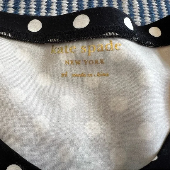 Kate Spade Lia dot ponte dress black white size XL - Picture 5 of 8